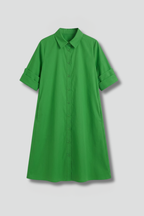 Vestido de mujer con cierre de botones y bolsillos laterales