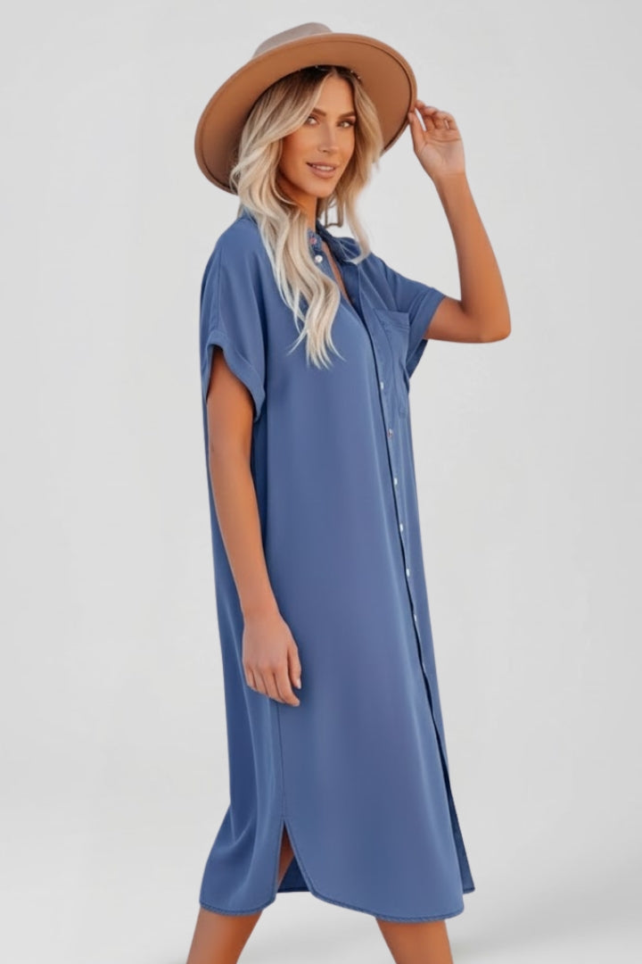 Vestito donna con bottoni sul davanti
