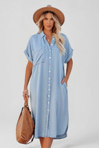 Vestito donna con bottoni sul davanti