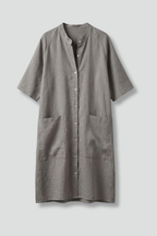 Robe femme boutonnée manches courtes