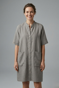 Robe femme boutonnée manches courtes