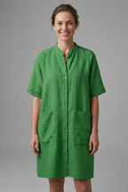 Robe femme boutonnée manches courtes