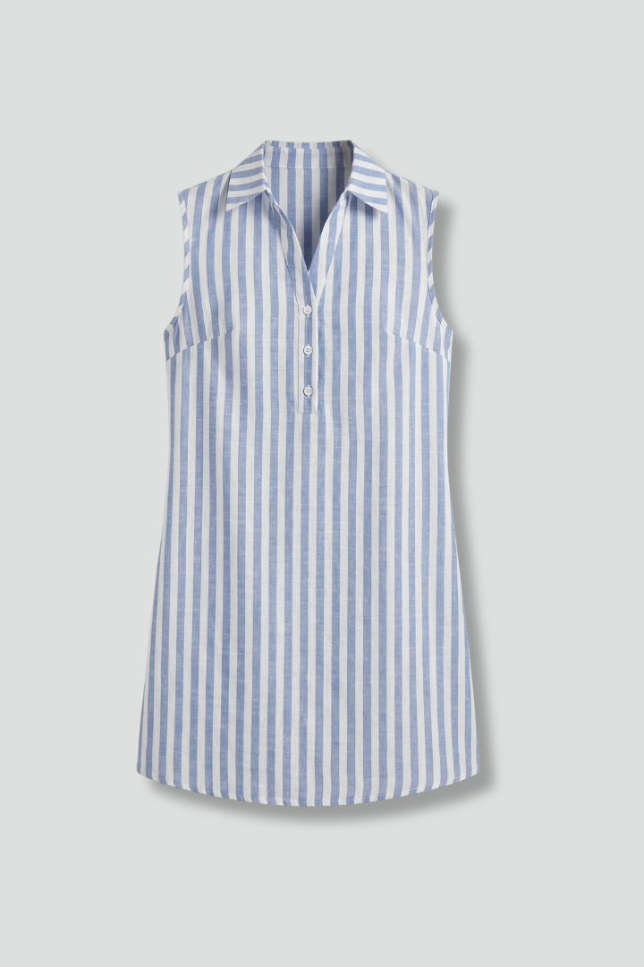 Robe femme col boutons devant