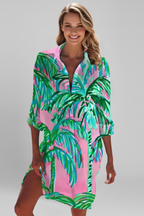 Robe chemise femme à col et patte de boutonnage
