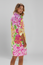 Robe chemise femme à col et patte de boutonnage