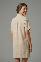Vestito donna con colletto e tasche laterali