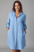 Vestido camisero de mujer con cuello y botones