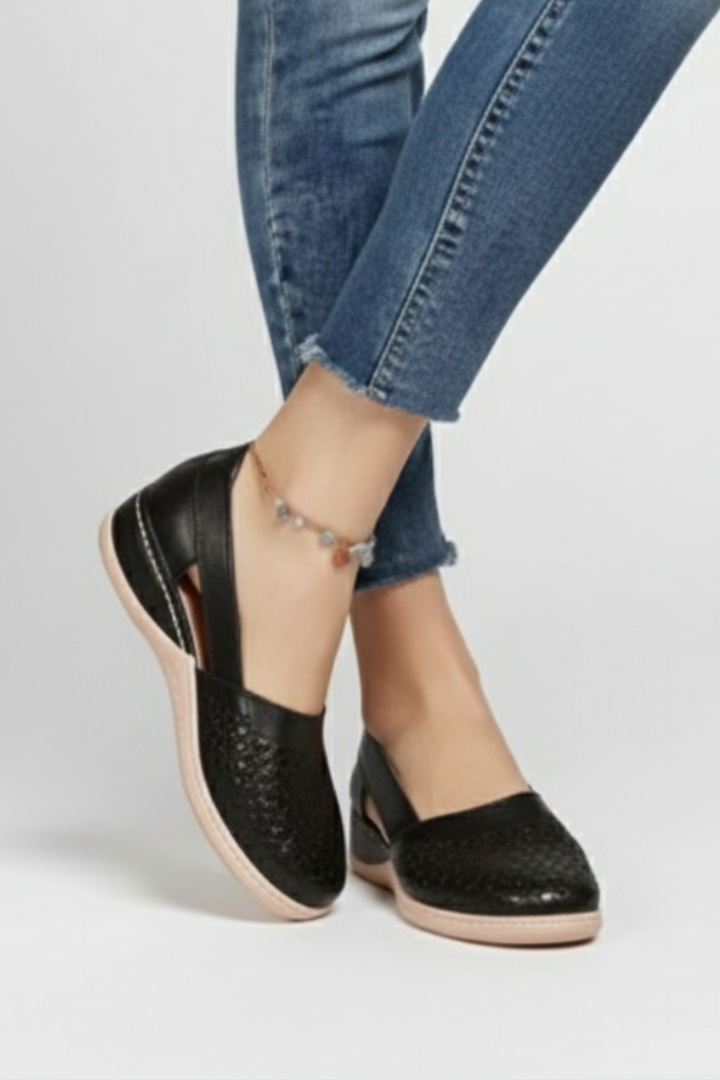 Damskie Buty Codzienne z Wycięciami i Solidną Podeszwą