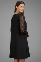 Rochie mini de damă cu mâneci din dantelă