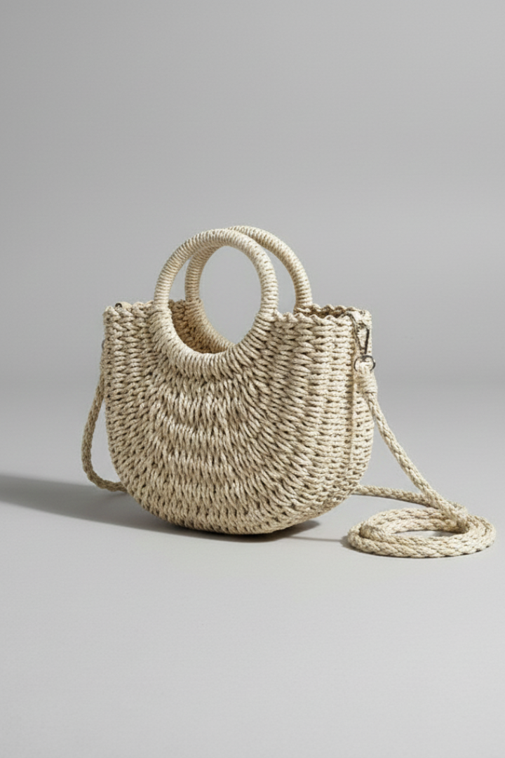 Sac porté épaule femme avec sangle et foulard