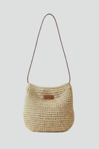 Women's Shoulder Bag With Woven Texture and Long Strap