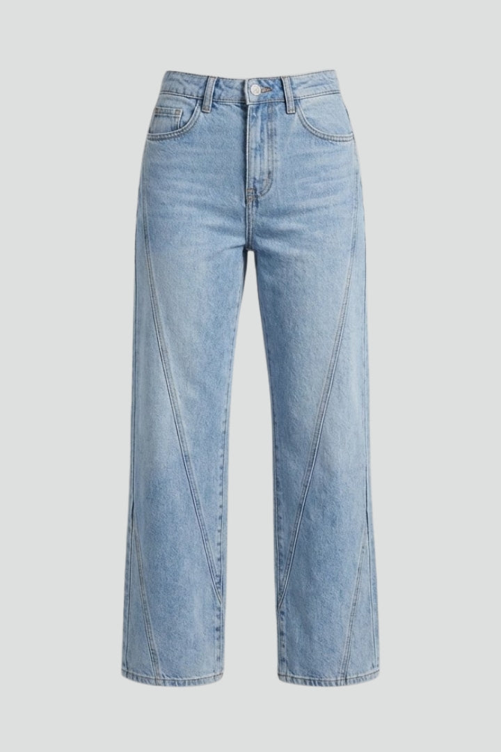 Jeans til damer med lige snit og høj talje