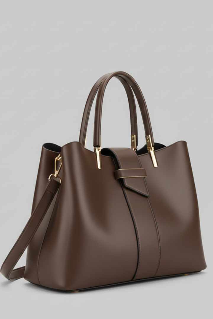 Bolso de hombro de mujer estructurado con asas