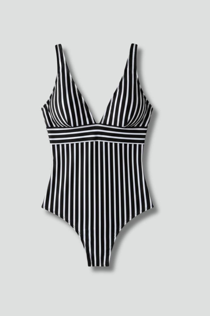 Costume da bagno donna con scollo a V profondo e taglio alto