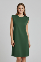 Vestito donna con spalline imbottite e senza maniche