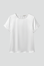 Camiseta de mujer con cuello redondo y manga corta