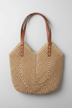 Sac à main femme tressé, longues anses et surface texturée