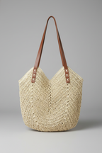 Sac à main femme tressé, longues anses et surface texturée