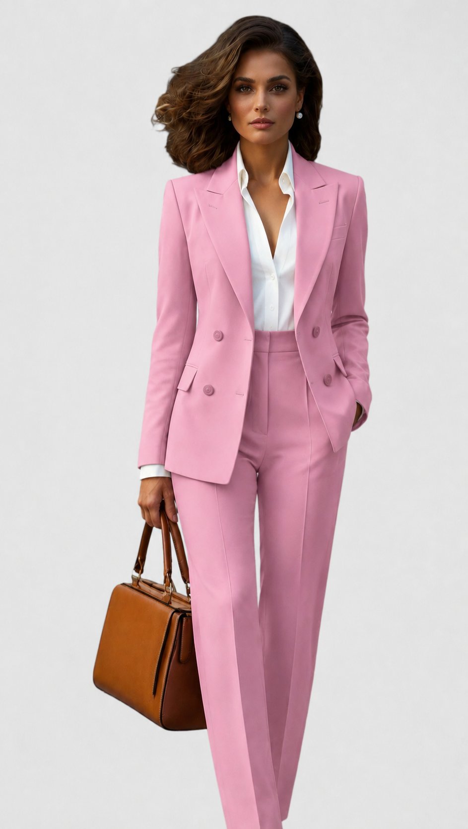 Completo donna in due pezzi con revers e pantaloni dritti