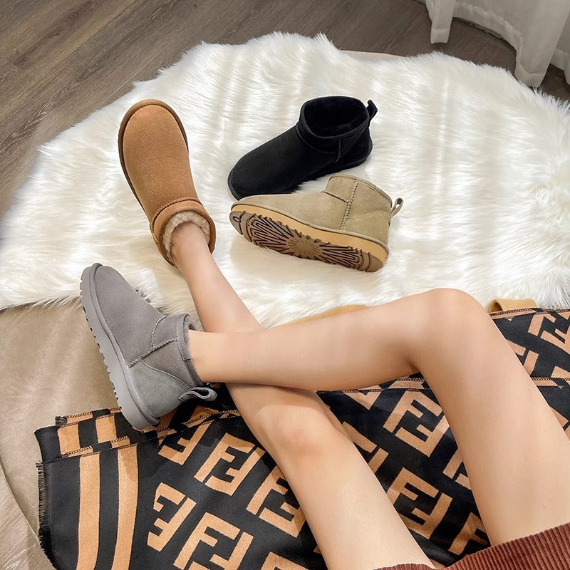Botins de inverno de mulher com forro, sem atacadores