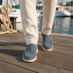 Mocasines de hombre sin cordones con punta redondeada