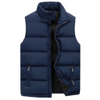 Gilet sans manches matelassé homme à col montant et zip