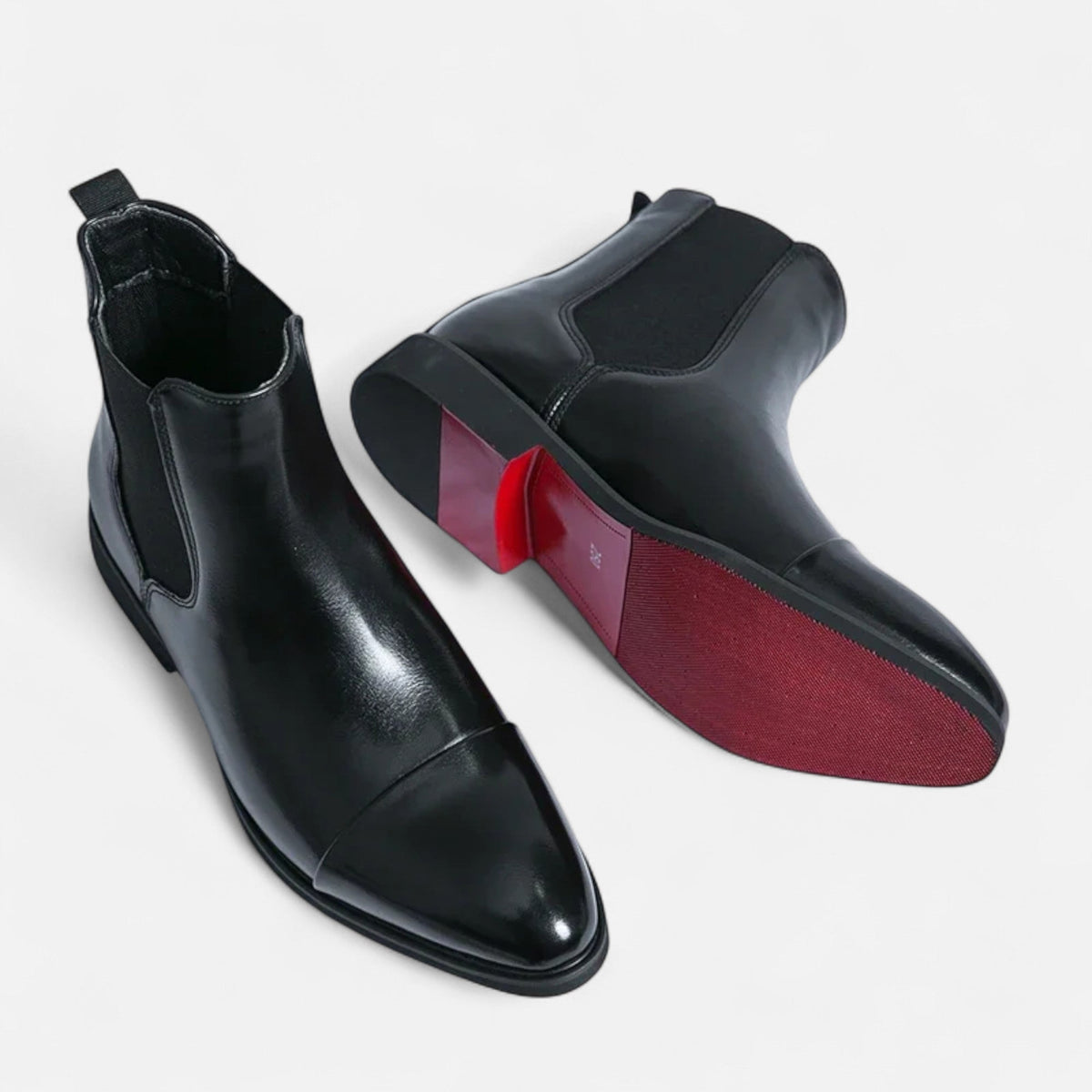 Botines Chelsea de hombre con tacón bajo y punta almendrada