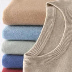Pull homme classique à col rond, manches longues