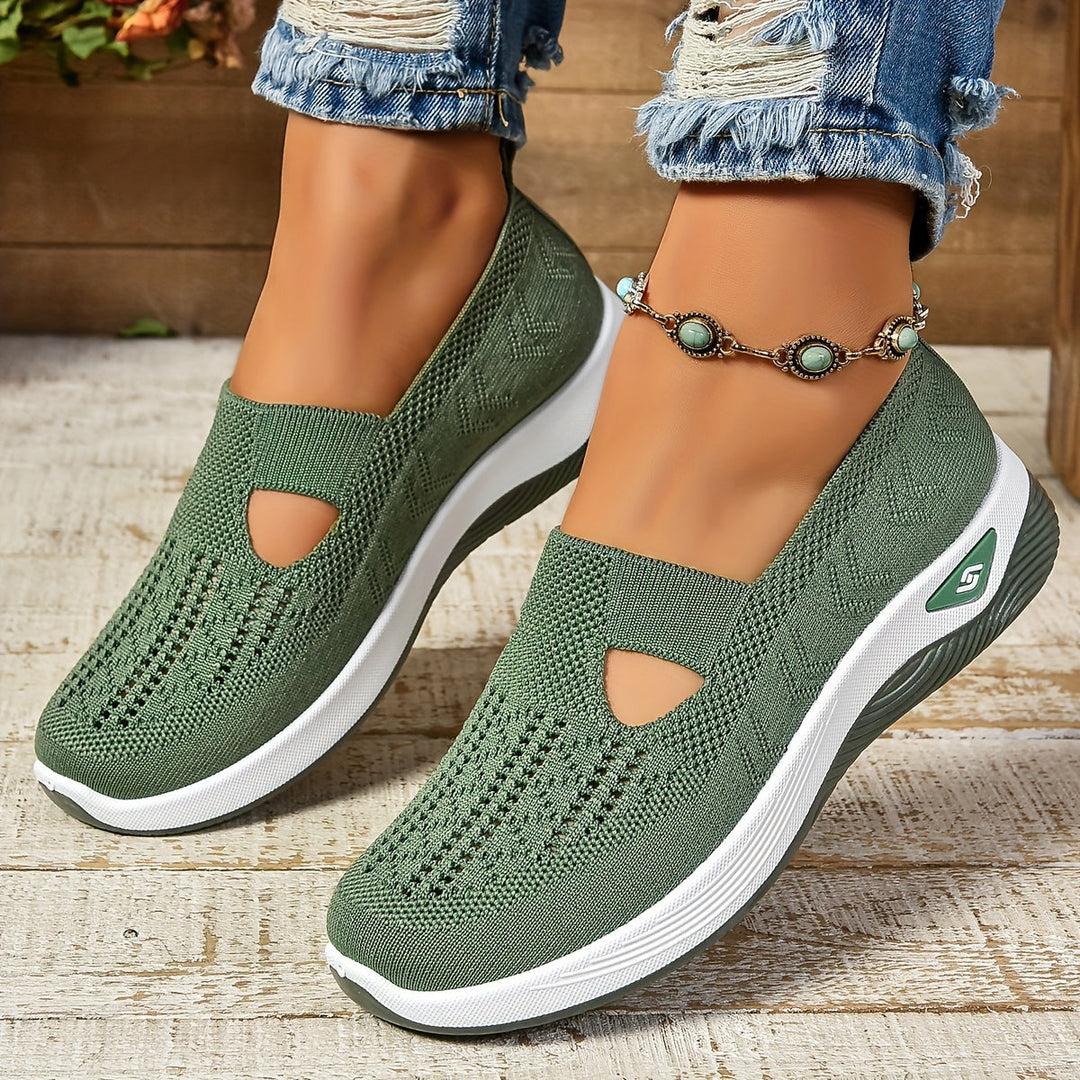 Damskie Buty Sportowe Wsuwane — Bez Sznurówek, Elastyczna Podeszwa, Oddychające