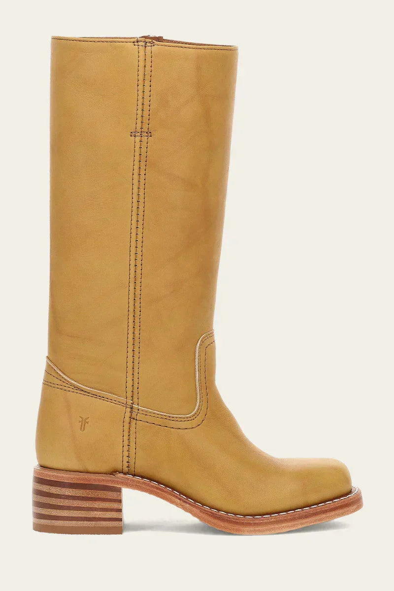 Botas altas de mulher estilo cowboy com salto grosso