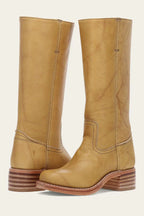 Botas altas de mulher estilo cowboy com salto grosso