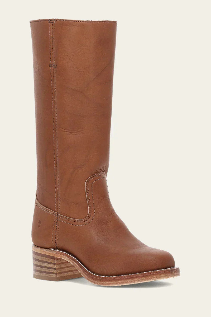 Botas altas de mulher estilo cowboy com salto grosso