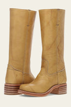 Bottes mi-mollet femme talon bloc surpiqûres