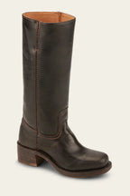 Bottes mi-mollet femme talon bloc surpiqûres