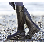 Stivali donna stile equestre al ginocchio con cinturino