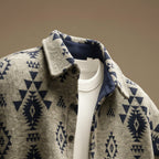 Veste femme à motif géométrique, col et poches