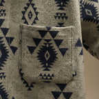 Veste femme à motif géométrique, col et poches