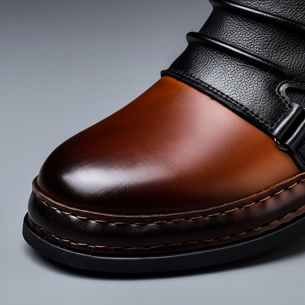 Scarpe uomo alla caviglia con fibbie e cinturini decorativi
