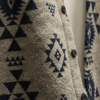 Veste femme à motif géométrique, col et poches