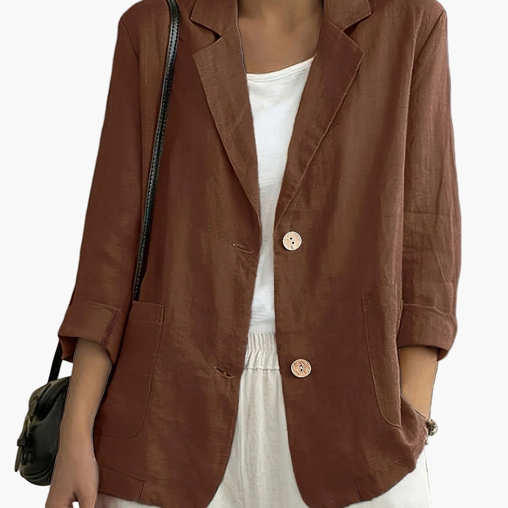 Giacca blazer donna classica con revers e tasche