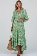 Vestito donna scollo a V maniche corte