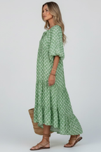 Vestito donna scollo a V maniche corte