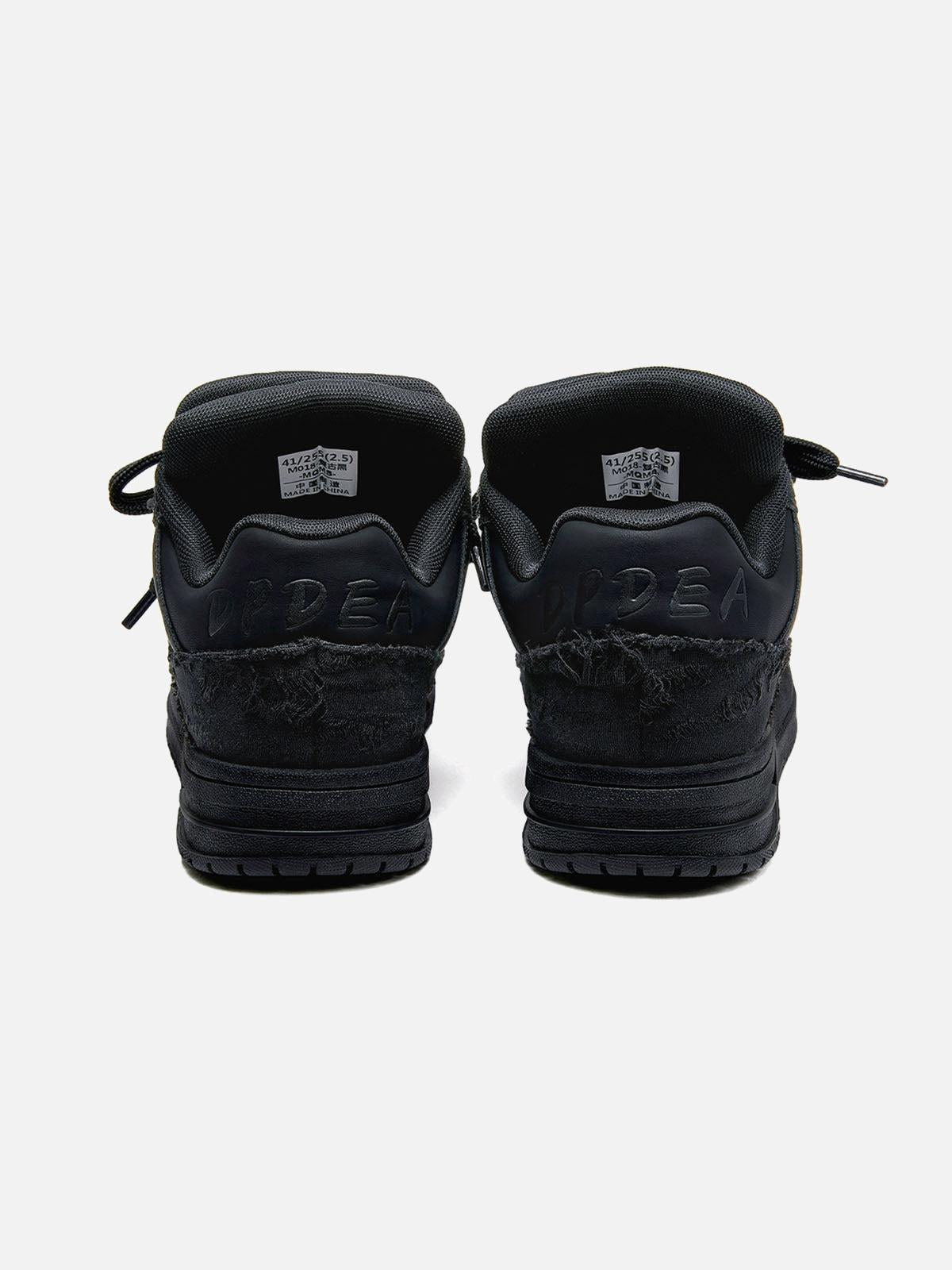 Sneakers unisex nere alte con lacci