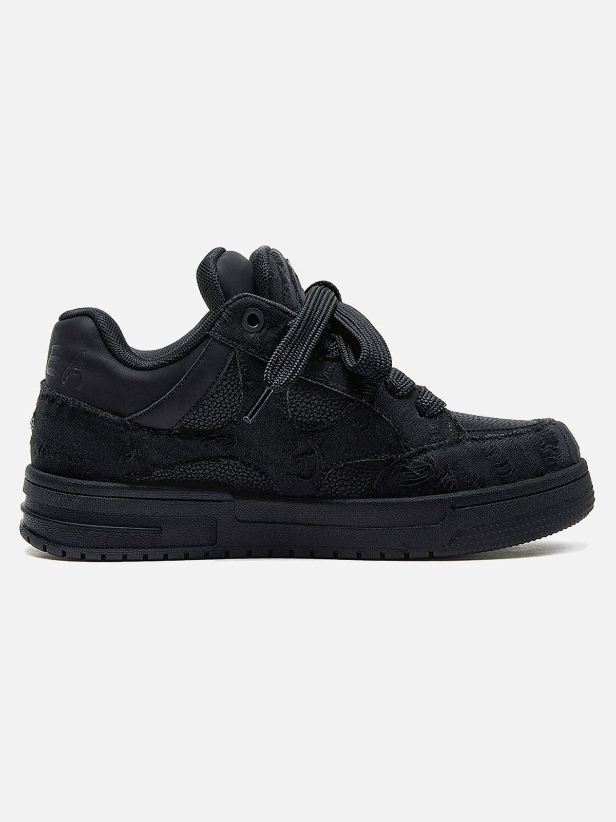 Sneakers unisex nere alte con lacci
