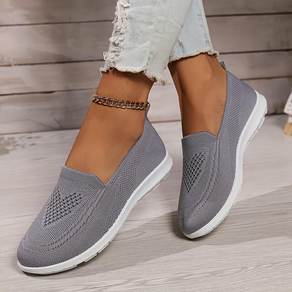 Scarpe donna slip-on sportive con tomaia in maglia