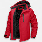 Parka uomo con cappuccio e interno morbido, maniche lunghe