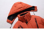 Parka de hombre acolchada de invierno con capucha y bolsillos