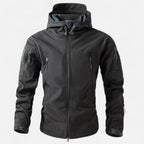 Giacca uomo con cappuccio, chiusura con zip, tasche