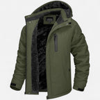 Parka uomo con cappuccio e interno morbido, maniche lunghe