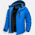 Parka uomo con cappuccio e interno morbido, maniche lunghe